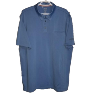 Adidas Adipure Golf Polo Shirt Short Sleeve Blue Size XL